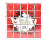 English Tea Shop Bio Advent calendar Puzzle red 25 pieces of biodegradable tea pyramids, 13 flavors, 48 g, gift set