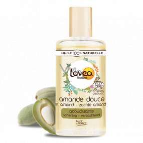 Lovea Bio Almond Oil and Vitamin A and E, Softening Facial, Body, and Hair Oil 50 ml