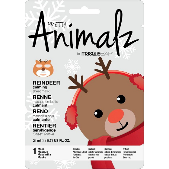 MasqueBar Pretty Animalz Sob Textile Moisturizing and Soothing Facial Mask 21 ml