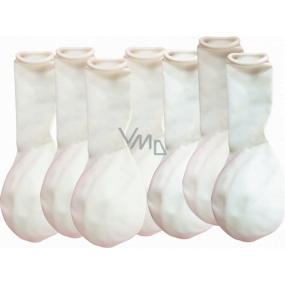 White latex balloons 25 cm 100 pieces in bag
