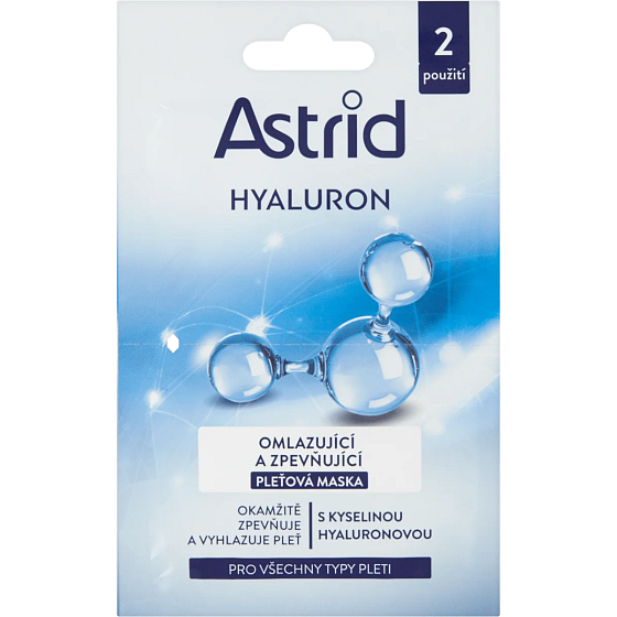 Astrid Hyaluron rejuvenating and firming face mask with hyaluronic acid for all skin types 2 x 8 ml