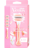 Gillette Venus Venus ComfortGlide Spa Breeze 3 blade shaver + 4 replacement heads for women