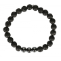Lava black, Male affair bracelet made of natural stones - ˇAmazing guy 21 cm, born of the four elements