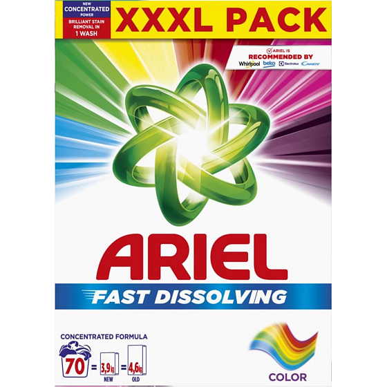 Ariel Fast Dissolving Color washing powder for coloured laundry 70 doses 3,85 kg