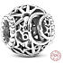 Charm Sterling silver 925 Sun, moon and stars, bead on bracelet universe