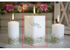 Lima Louka white candle prism 65 x 120 mm 1 piece