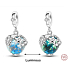 Charm Sterling Silver 925 Earth - Glow in the Dark Planet, Pendant for Space Bracelet