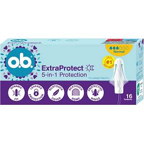 o.b. ExtraProtect normal tampons, 16 pcs