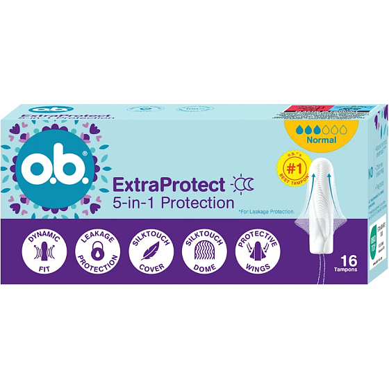 o.b. ExtraProtect normal tampons, 16 pcs