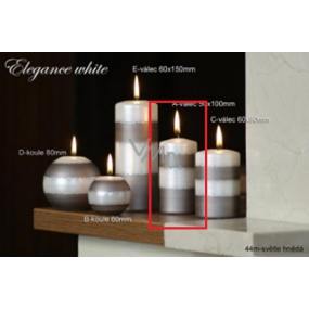 Lima Elegance White candle light brown cylinder 50 x 100 mm 1 piece