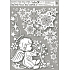 Window foil without glue corner angels with rainbow glitter boy left 42 x 30 cm