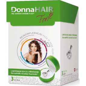 DonnaHair Forte 3-month treatment for healthy and beautiful hair 90 capsules + Swarovski Elements 2015 pendant