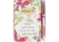 Albi Notýsek s perem Miluji Tě 100 x 80 x 20 mm
