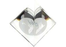 The glass pyramid is clear with the moon sign Aries