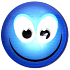 Nekupto Magnet Emoji Laughter Smiley Wheel Blue Kiss 4 cm