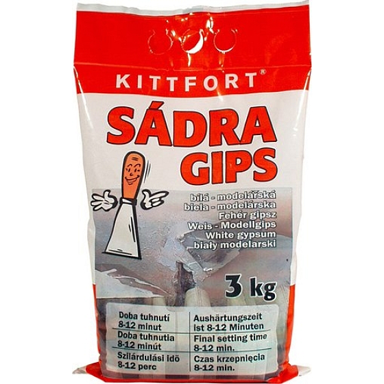 Kittfort Plaster Gypsum White - Modeling 3 kg