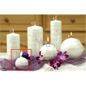 Lima Galaxy candle white ball 60 mm 1 piece