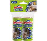 Spontex Textile Replacement Roll 10 m x 2 pieces adhesive cleaning roller removes dust, threads, lint, and hair