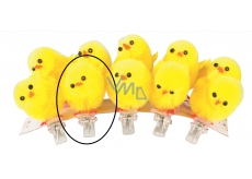 Chickens plush on clip 3 cm, 1 pc