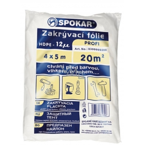 Spokar Profi HDPE cover foil, 12 µ, 20 m?, 4 × 5 m