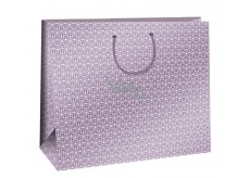 Ditipo Gift paper bag pink, white ornaments 38,3 x 10 x 29,2 cm QAA