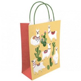 Nekupto Gift kraft bag 18 x 24 x 8 cm Llamas and cacti 523 KKM