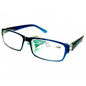 Berkeley Reading glasses +3.0 plastic blue transparent 1 piece MC2062