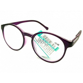 Berkeley Reading glasses +1.5 plastic purple matt, round glass 1 piece MC2182