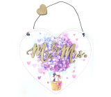 Nekupto Large Sign Mr. & Mrs. 17 x 15 x 0.5 cm