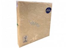 Aha Paper napkins 3 ply 33 x 33 cm 15 pieces Embossed champagne