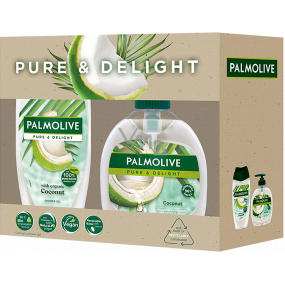 Palmolive Pure & Delight Coconut shower gel 250 ml + liquid soap 300 ml, cosmetic set