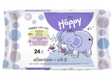 Bella Happy vlhčené ubrousky s allantoinem a vitamínem E pro děti 24 kusů