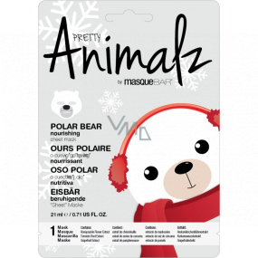 MasqueBar Pretty Animalz Polar Bear Textile Soothing Face Mask 21 ml