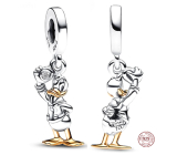 Charm Sterling silver 925 Disney 100. anniversary of Donald Duck, bracelet pendant