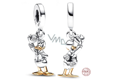 Charm Sterling silver 925 Disney 100. anniversary of Donald Duck, bracelet pendant