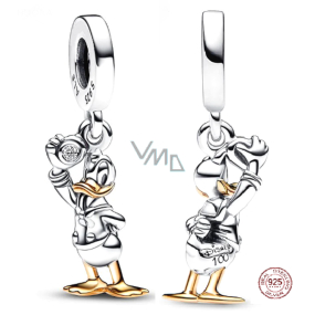 Charm Sterling silver 925 Disney 100. anniversary of Donald Duck, bracelet pendant