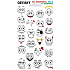 Arch Decals for glass, ceramics and rhinestones - Faces 2, 9,5 x 17 cm