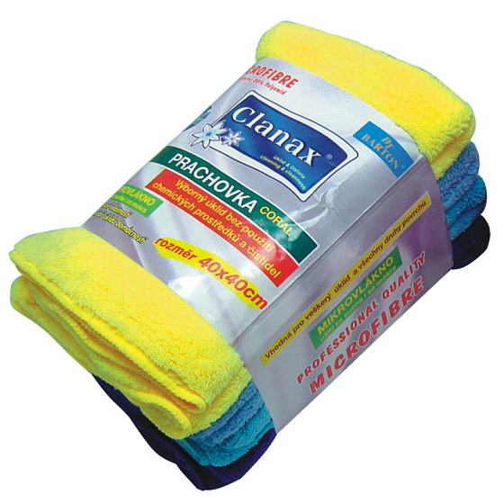 Clanax Coral duster microfiber 40 x 40 cm different colors 300 g 1 piece