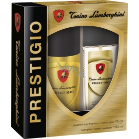 Tonino Lamborghini Prestigio perfumed deodorant glass for men 75 ml + deodorant spray 150 ml, cosmetic set