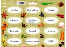 Arch Spice stickers Jute color print Basil - pure kinds of spices