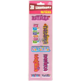 Nekupto 3D Stickers with the name Natálka 8 pieces
