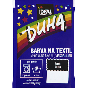 Ideal Duha black, fabric dye for cotton, viscose, and linen, for 300 g of fabric, 15 g