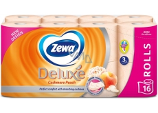Zewa Deluxe Aqua Tube Cashmere Peach Perfumed Toilet Paper 3 ply 150 pieces 16 pieces, roll that can be washed away