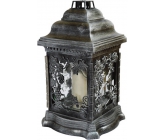 Admit Glass lamp Gray lantern with wine motif 25.5 cm 36 hours 100 g LA207