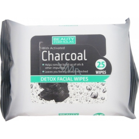 Beauty Formulas Charcoal Activated carbon make-up wipes 25 pieces