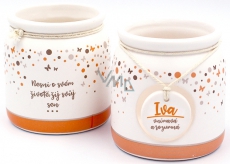 Nekupto Ceramic candlestick named Iva, 8 x 7.5 cm