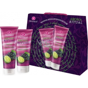 Dermacol Aroma Ritual Grapes with lime shower gel 250 ml + body lotion 200 ml, cosmetic set
