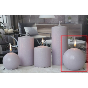 Lima Ice pastel candle light purple sphere 100 mm 1 piece