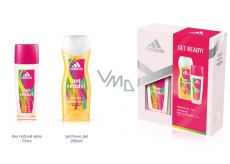 Adidas Get Ready! deodorant glass 75 ml + shower gel 150 ml for women cosmetic set