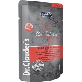 Dr. Clauders Best Selection No. 8 Beef and duck meat with potatoes complete food with pieces of meat for cats pocket 85 g